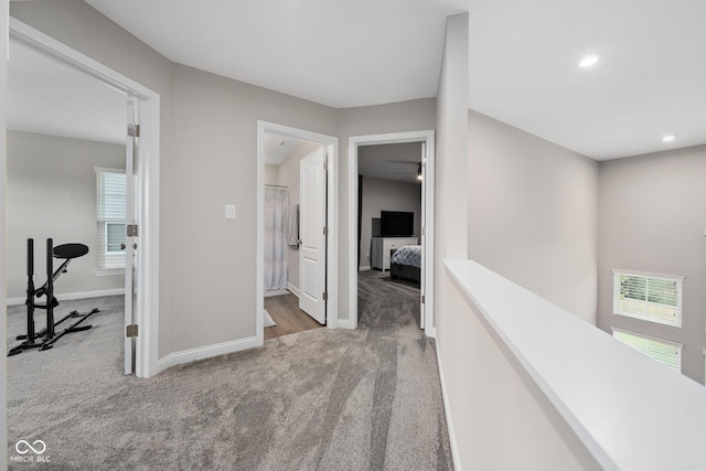 6330 Teakwood Way, Mccordsville, IN 46055 - hallway with carpet flooring and recessed lighting