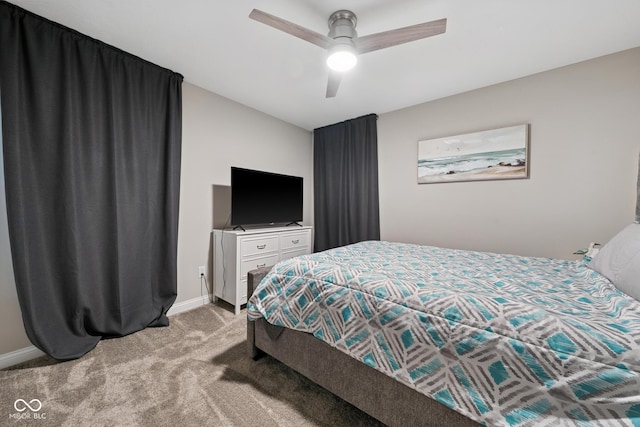 6330 Teakwood Way, Mccordsville, IN 46055 - bedroom featuring light carpet and ceiling fan