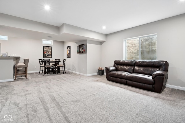 6330 Teakwood Way, Mccordsville, IN 46055 - carpeted living area with baseboards and recessed lighting