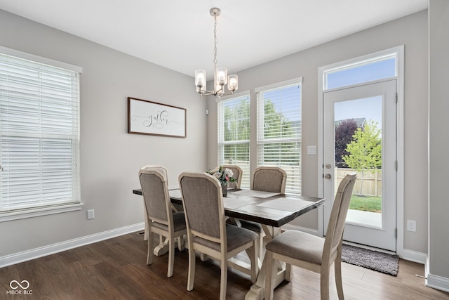 6330 Teakwood Way, Mccordsville, IN 46055 - dining space featuring a chandelier and wood finished floors