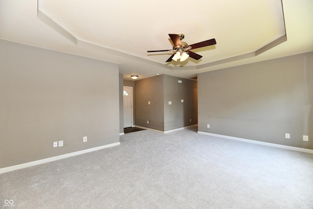 915 E Drybread Ln, Nineveh, IN 46164 - empty room with a raised ceiling, a ceiling fan, and carpet