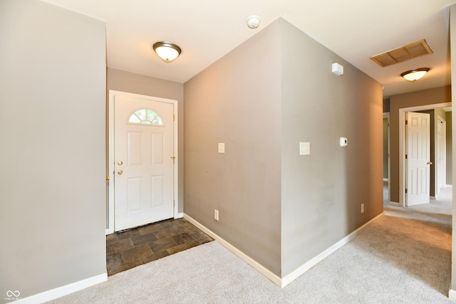 915 E Drybread Ln, Nineveh, IN 46164 - entryway featuring carpet flooring and stone finish floors