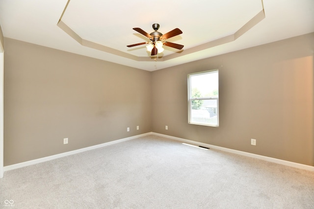 915 E Drybread Ln, Nineveh, IN 46164 - empty room with a raised ceiling, a ceiling fan, and carpet