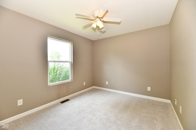 915 E Drybread Ln, Nineveh, IN 46164 - spare room featuring light colored carpet and a ceiling fan