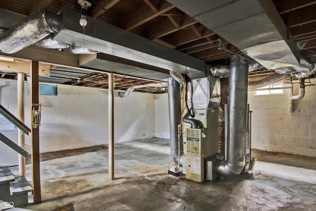 2433 17th St, Columbus, IN 47201 - basement featuring heating unit