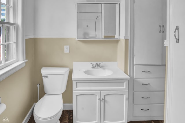 2433 17th St, Columbus, IN 47201 - bathroom featuring vanity and wood finished floors