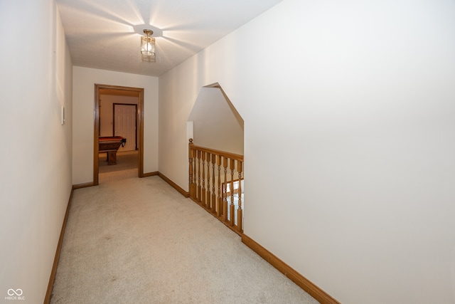 1112 N Dogwood Way, Greenfield, IN 46140 - corridor featuring light carpet and baseboards