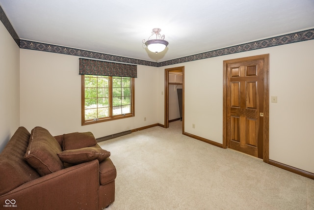1112 N Dogwood Way, Greenfield, IN 46140 - sitting room with baseboards and light carpet