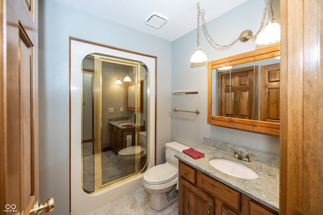 1112 N Dogwood Way, Greenfield, IN 46140 - bathroom with vanity and a shower stall
