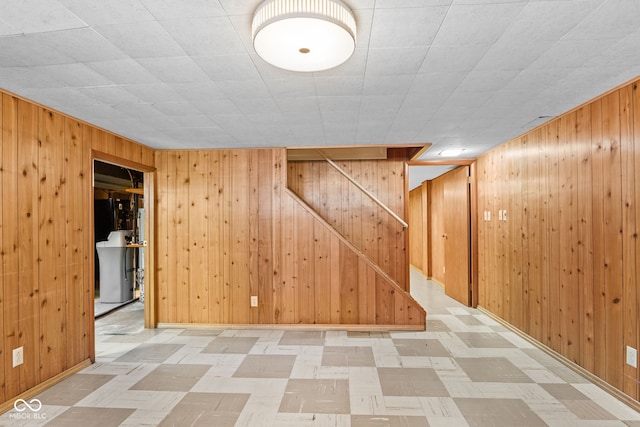 2752 Vinewood Dr, Speedway, IN 46224 - finished below grade area featuring wood walls and tile patterned floors