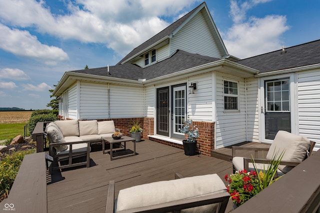 4729 W 100 N, Wolcott, IN 47995 - wooden terrace with outdoor lounge area