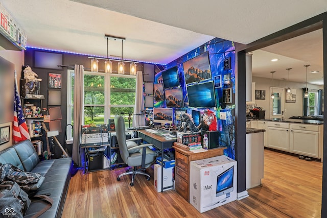 2426 Borgman Ct, Indianapolis, IN 46229 - office featuring wood finished floors and recessed lighting