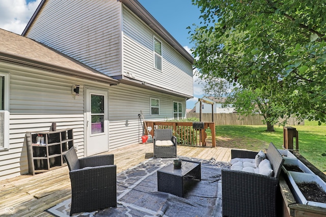 2426 Borgman Ct, Indianapolis, IN 46229 - wooden deck featuring an outdoor living space