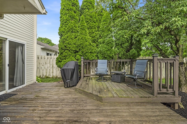10832 Washington Bay Dr, Fishers, IN 46037 - wooden terrace featuring grilling area
