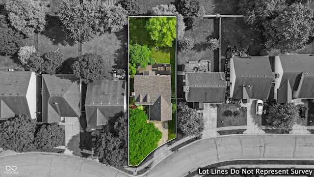 10832 Washington Bay Dr, Fishers, IN 46037 - aerial view of residential area featuring property boundaries highlighted
