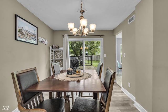 10832 Washington Bay Dr, Fishers, IN 46037 - dining space with a chandelier and light wood-type flooring