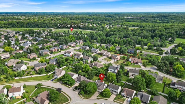 10832 Washington Bay Dr, Fishers, IN 46037 - aerial view of property and surrounding area with nearby suburban area
