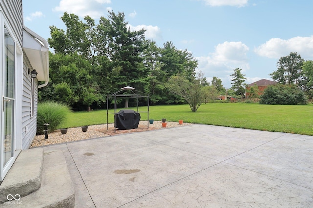 151 S St, Southport, IN 46227 - view of patio / terrace featuring grilling area and a gazebo