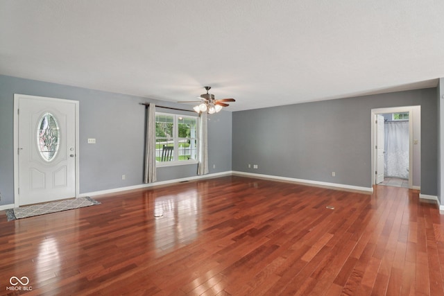 151 S St, Southport, IN 46227 - entryway featuring ceiling fan and wood finished floors