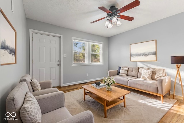 748 Maple Ln, Brownsburg, IN 46112 - living room featuring wood finished floors and ceiling fan