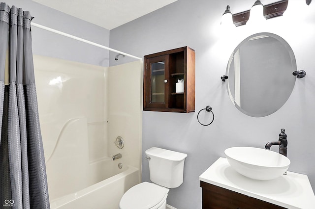 6059 Buck Blvd, Indianapolis, IN 46237 - bathroom with shower / bathtub combination with curtain and vanity