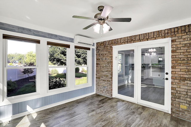 6059 Buck Blvd, Indianapolis, IN 46237 - unfurnished sunroom with a wall unit AC