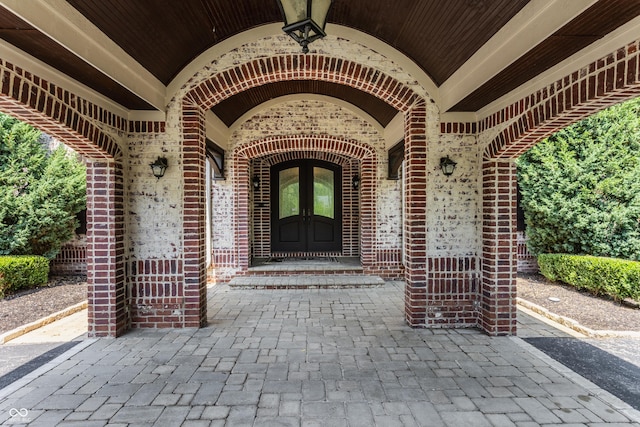 520 Willow Spring Rd, Indianapolis, IN 46240 - view of exterior entry with brick siding and french doors