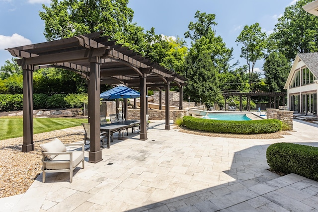 520 Willow Spring Rd, Indianapolis, IN 46240 - view of patio / terrace featuring a pergola and an outdoor pool