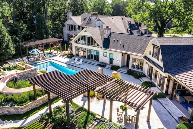 520 Willow Spring Rd, Indianapolis, IN 46240 - outdoor pool with a pergola and a patio area