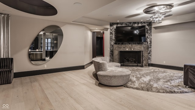 520 Willow Spring Rd, Indianapolis, IN 46240 - living area with wood finished floors and a fireplace