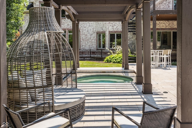 520 Willow Spring Rd, Indianapolis, IN 46240 - view of patio with a pergola and a swimming pool