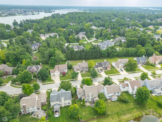 12817 Mojave Dr, Fishers, IN 46037 - aerial perspective of suburban area with a large body of water