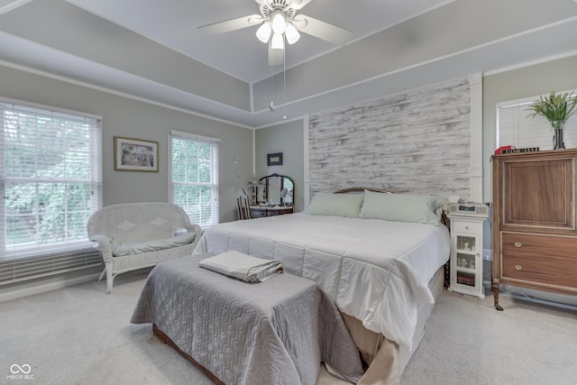 860 Old Eagle Way, Greenwood, IN 46143 - bedroom featuring light carpet and a ceiling fan