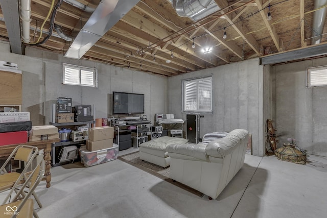 860 Old Eagle Way, Greenwood, IN 46143 - living area with concrete flooring