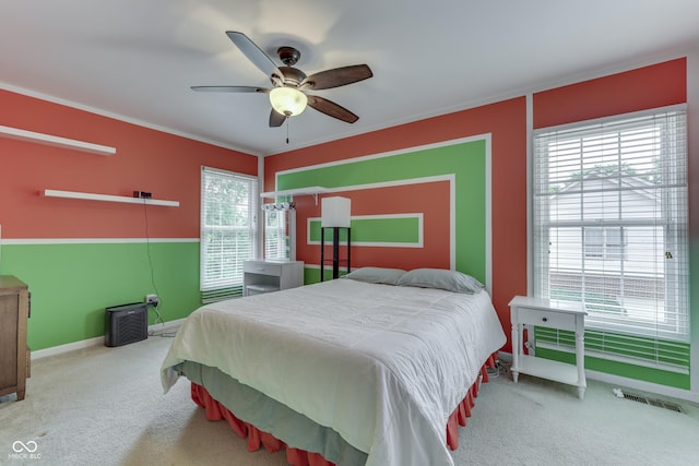 860 Old Eagle Way, Greenwood, IN 46143 - carpeted bedroom with ceiling fan and baseboards