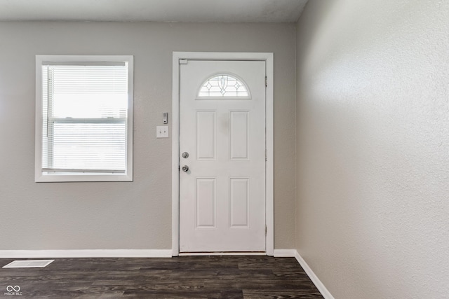 4880 N Katherine Dr, Indianapolis, IN 46226 - entryway with dark wood finished floors and baseboards