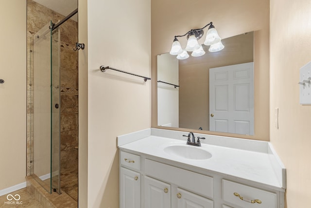 2815 Grandview Ln, Greenwood, IN 46143 - full bath featuring a tile shower and vanity