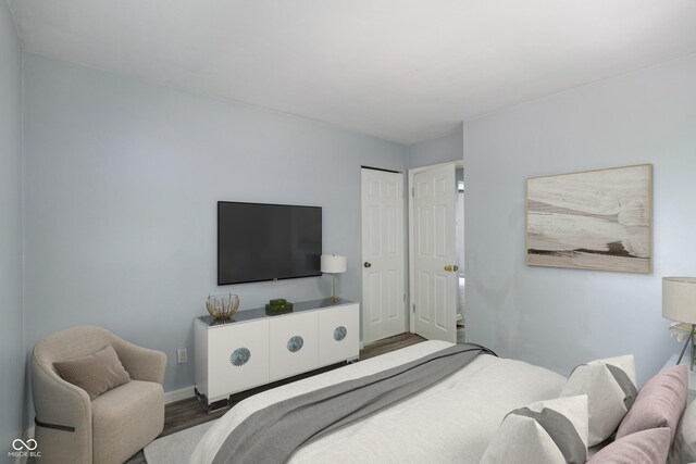 3408 Harvest Ave, Indianapolis, IN 46226 - bedroom featuring wood finished floors and baseboards