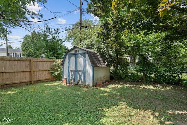 3408 Harvest Ave, Indianapolis, IN 46226 - view of shed with a fenced backyard