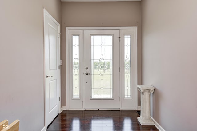 4297 W Division Rd, Crawfordsville, IN 47933 - foyer featuring dark wood-style flooring