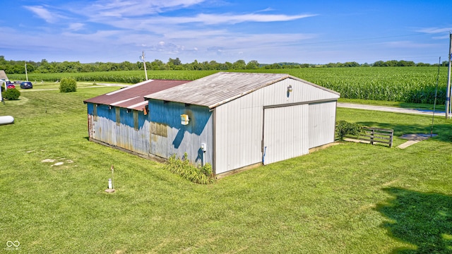 4297 W Division Rd, Crawfordsville, IN 47933 - view of pole building with a view of rural / pastoral area, a lawn, and agricultural area