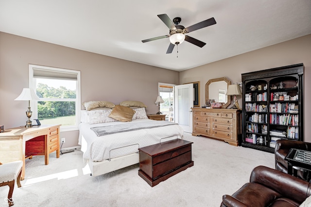 4297 W Division Rd, Crawfordsville, IN 47933 - bedroom featuring multiple windows, carpet flooring, and ceiling fan