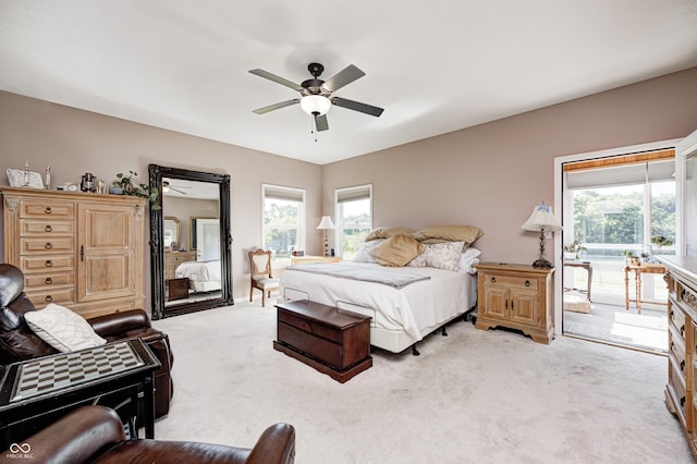 4297 W Division Rd, Crawfordsville, IN 47933 - bedroom with light colored carpet and a ceiling fan