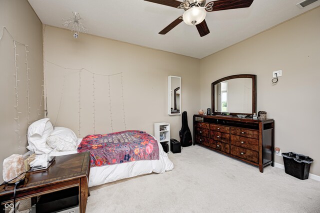4297 W Division Rd, Crawfordsville, IN 47933 - carpeted bedroom with a ceiling fan and baseboards
