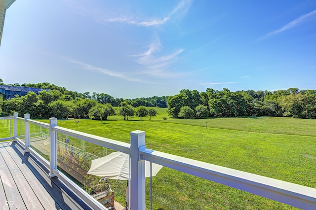4297 W Division Rd, Crawfordsville, IN 47933 - wooden terrace featuring a lawn