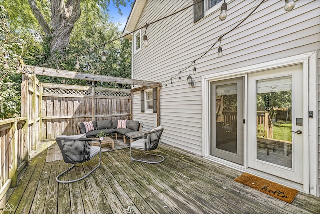 4920 Central Ave, Indianapolis, IN 46205 - deck featuring an outdoor living space