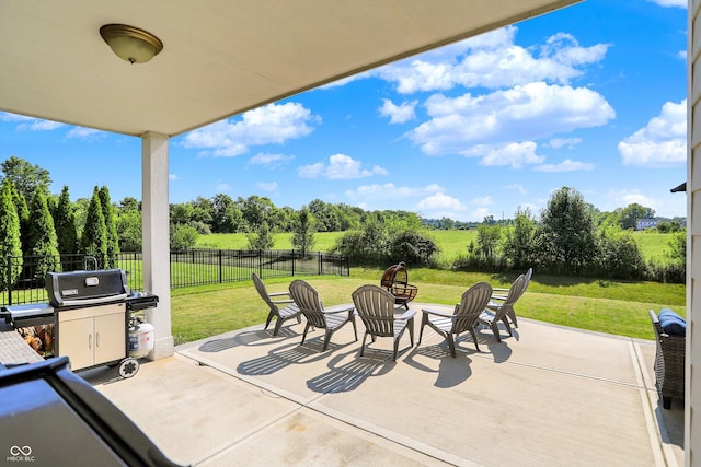 13525 Forest Glade Dr, Fishers, IN 46037 - view of patio / terrace featuring a fire pit and grilling area