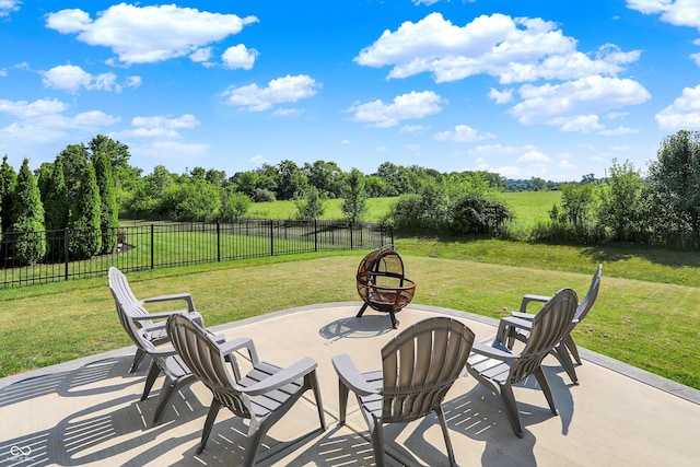 13525 Forest Glade Dr, Fishers, IN 46037 - view of patio / terrace featuring a fire pit