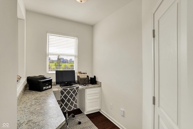 13525 Forest Glade Dr, Fishers, IN 46037 - office space featuring dark wood-style floors and baseboards