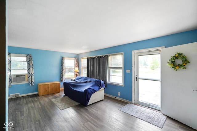 4 Kentwood Dr, Greencastle, IN 46135 - bedroom featuring wood finished floors, access to exterior, and cooling unit